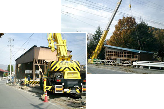 クレーン作業 倉庫移設 重量物運搬