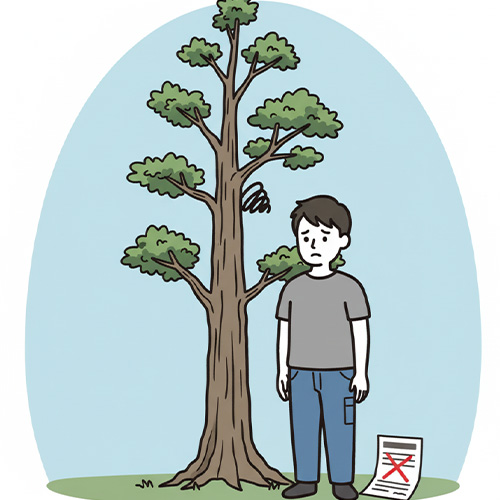 悩んでいる人のイラスト